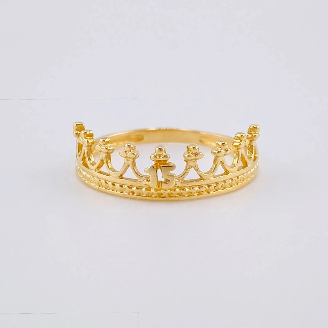 Anillo 15'S Corona 1.55 g / T6 1/4 Oro Amarillo 18K
