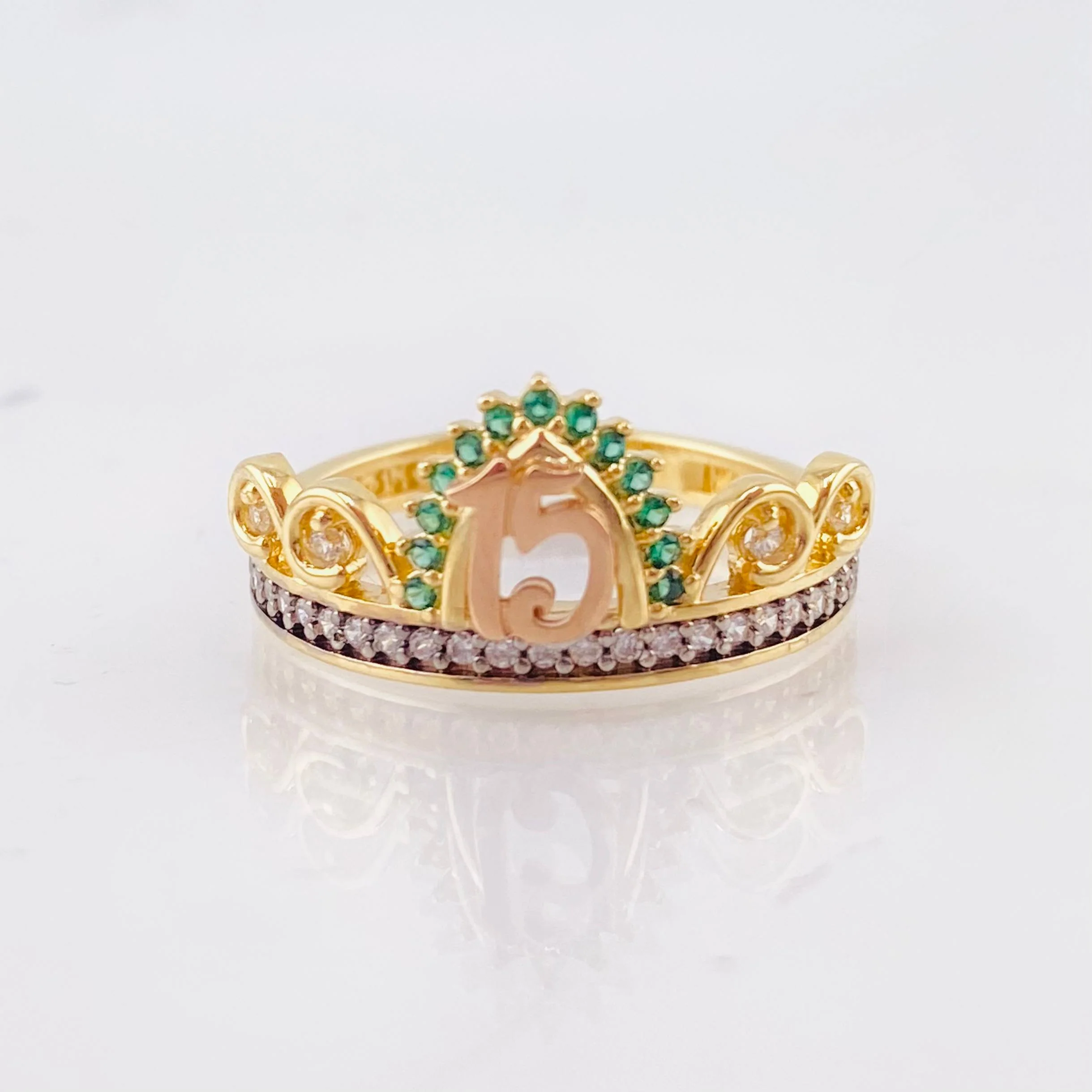 Anillo 15s 3gr / T7 / Tres Oros 18K