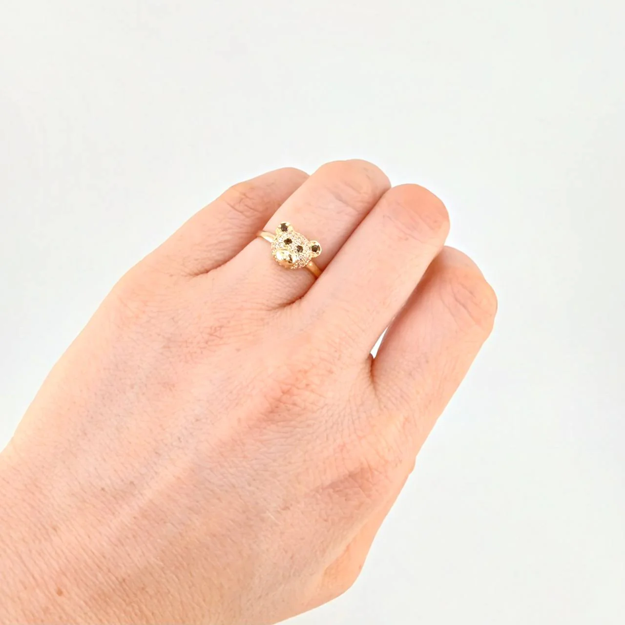 Anillo Cara De Oso 2.2 g / T6 1/4 Oro Amarillo 18K - Image 4