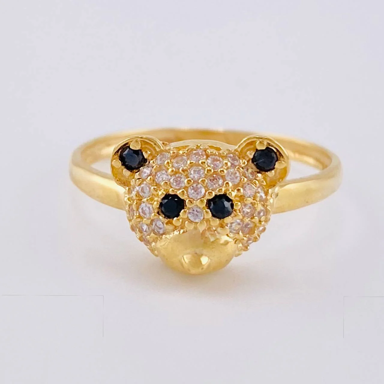 Anillo Cara De Oso 2.2 g / T7 Oro Amarillo 18K