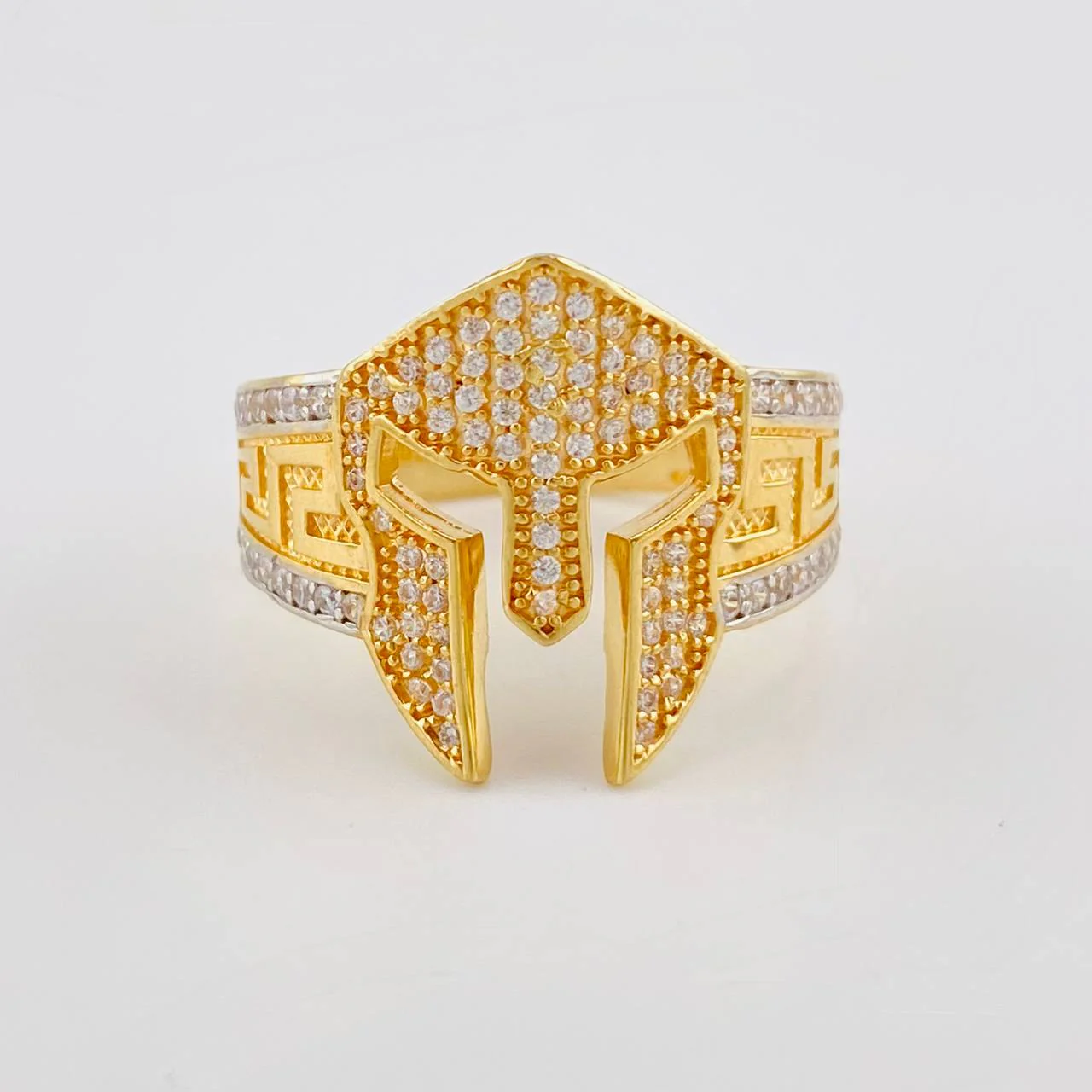Anillo Gladiador 8.5 g / T11 Dos Oros Amarillo Blanco 18K