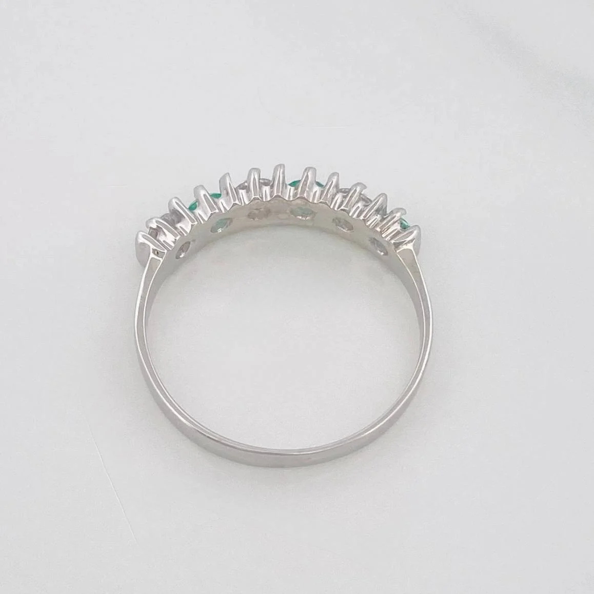 Anillo Acordeón Esmeralda 28 Pts 1.6 g / T 6 3/4 Plata 925 - Image 2