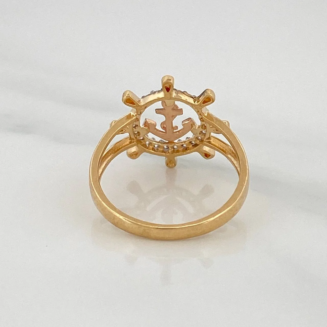 Anillo Ancla 2.75gr / T6 1/4 / Tres Oros 18K $ - Image 4