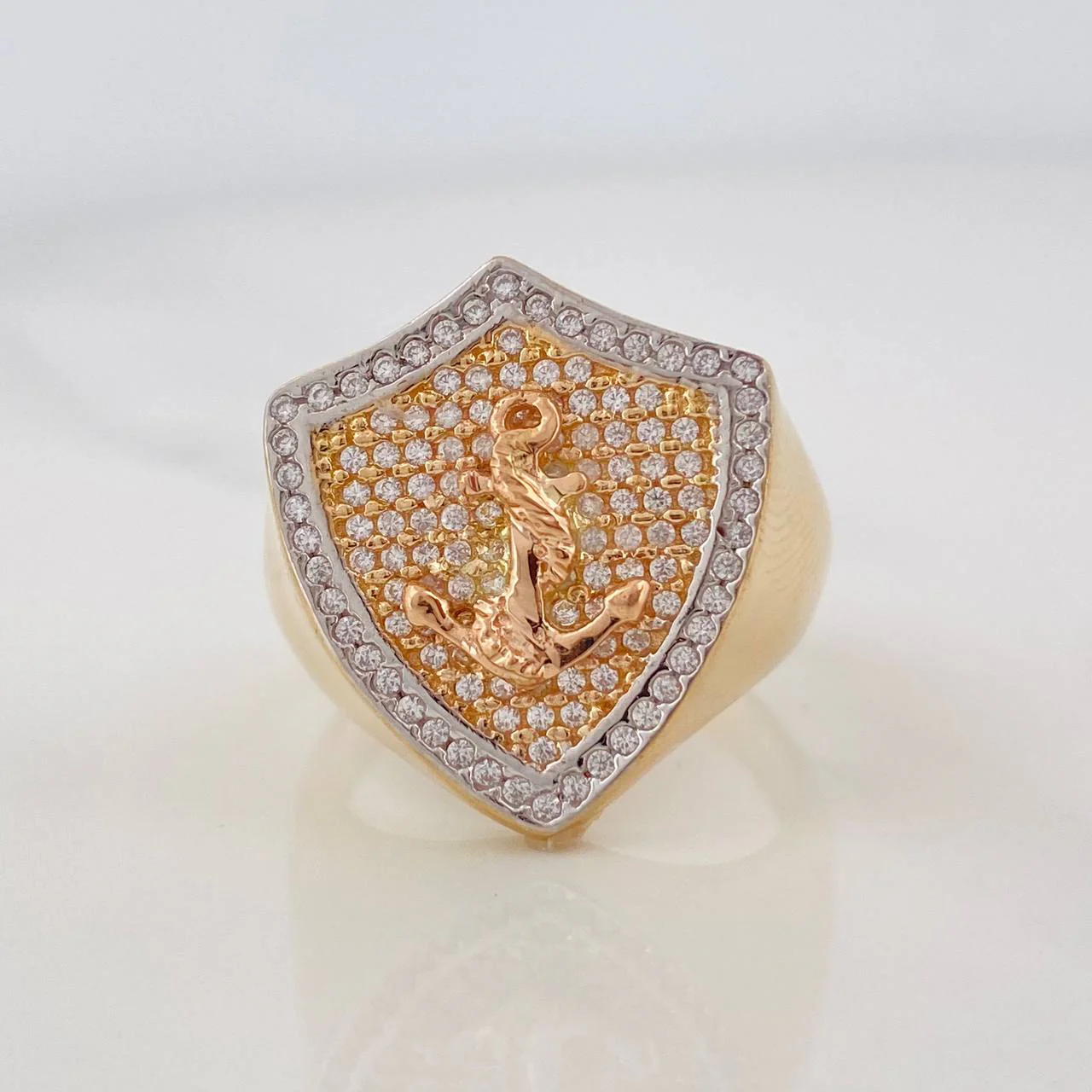 Anillo Ancla 9.05g / T9 3/4 Tres Oros 18K