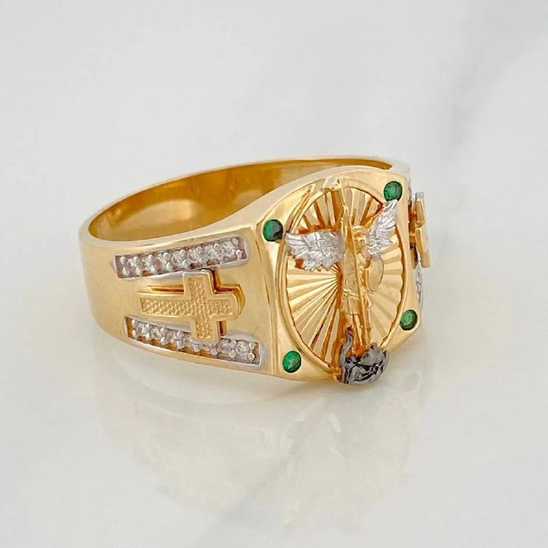 Anillo Arcangel San Miguel 6.3g / T11 1/4 Tres Oros 18K - Image 2