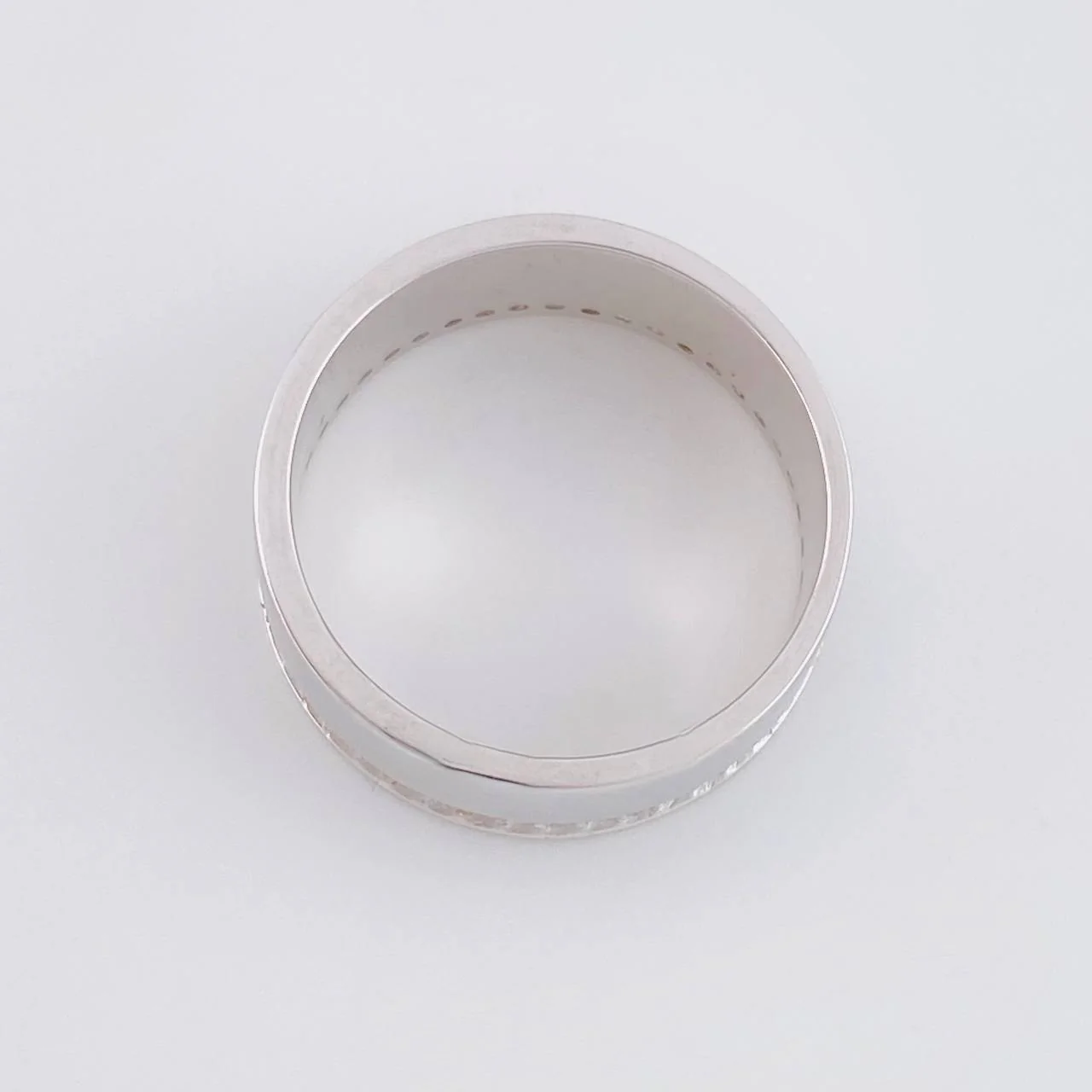 Anillo Argolla carril tupido 5.9g / T6 Oro Blanco 18K - Image 2