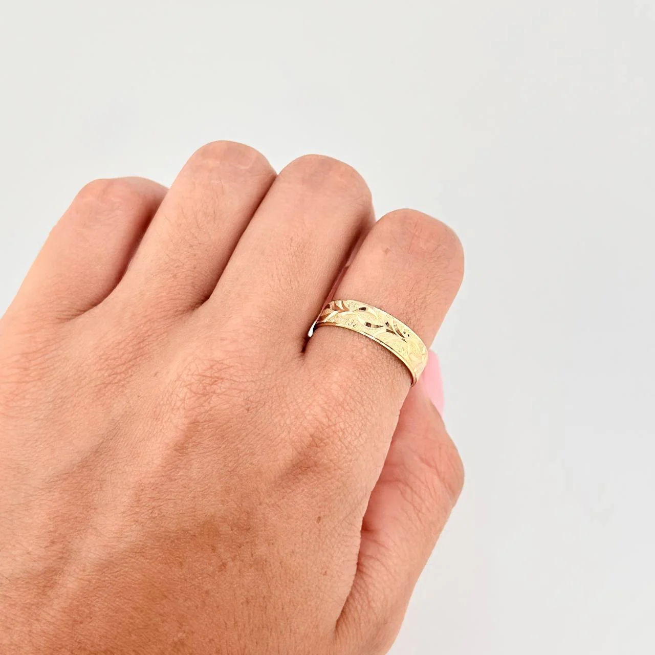 Anillo Argolla Liana De Hidra Mate 2.3 g / T6 3/4 Oro Amarillo 18K - Image 4