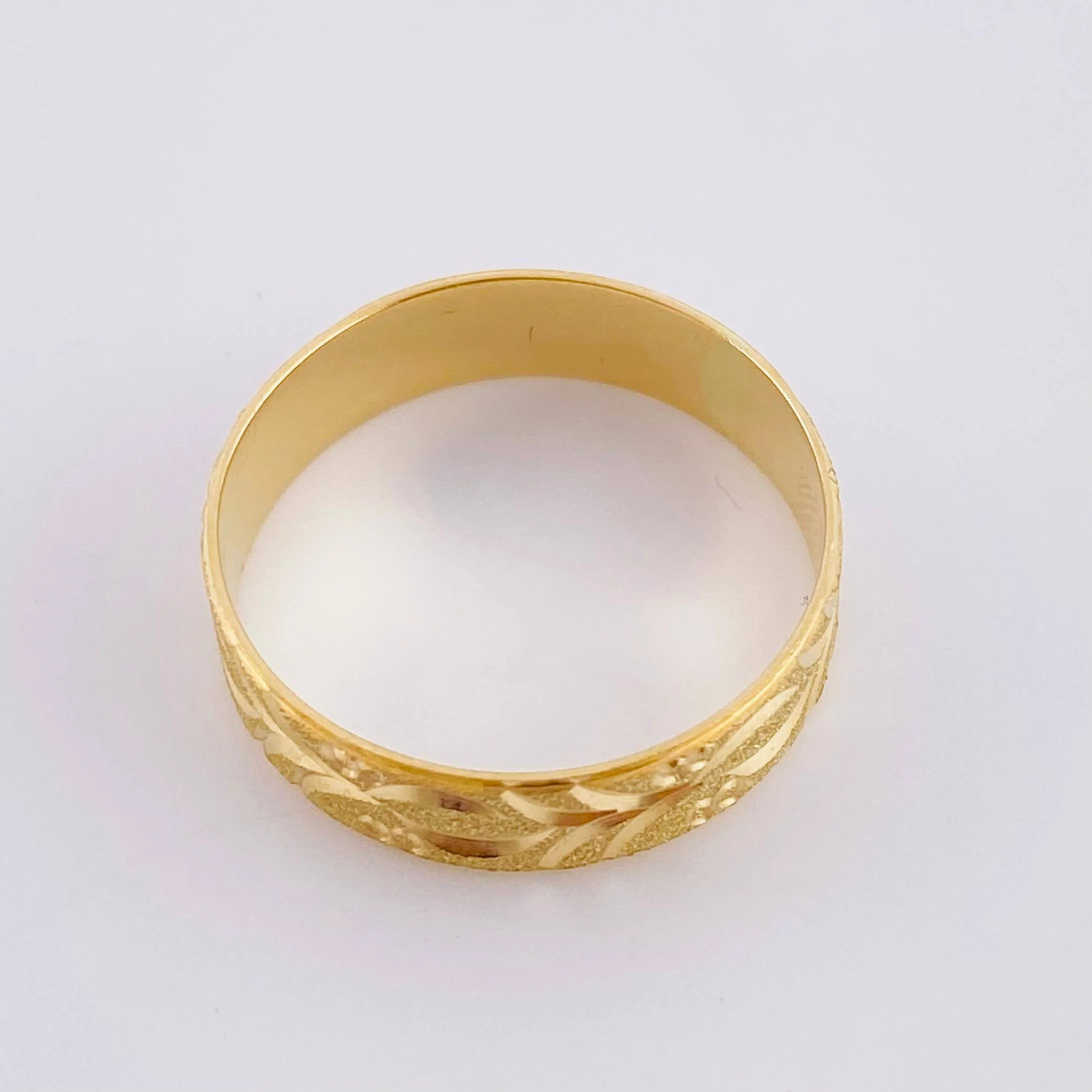 Anillo Argolla liana de hidra mate 3.45g / T9 1/4 Oro Amarillo 18K - Image 3