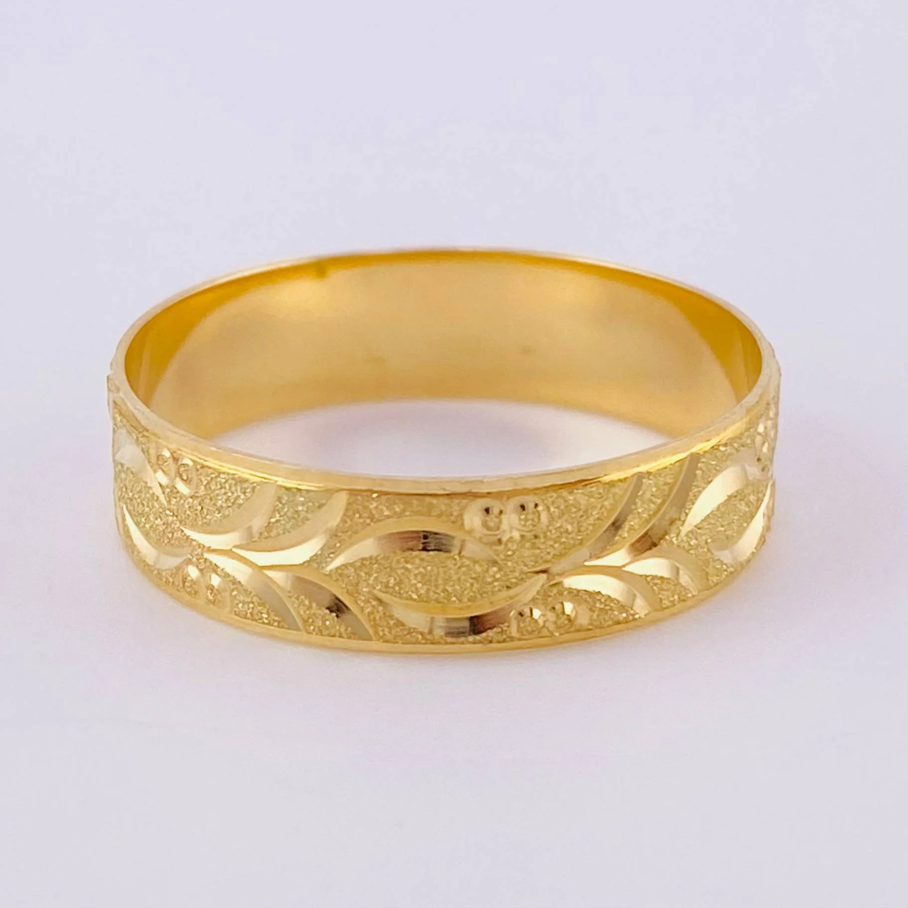 Anillo Argolla liana de hidra mate 3.75g / T10 3/4 Oro Amarillo 18K