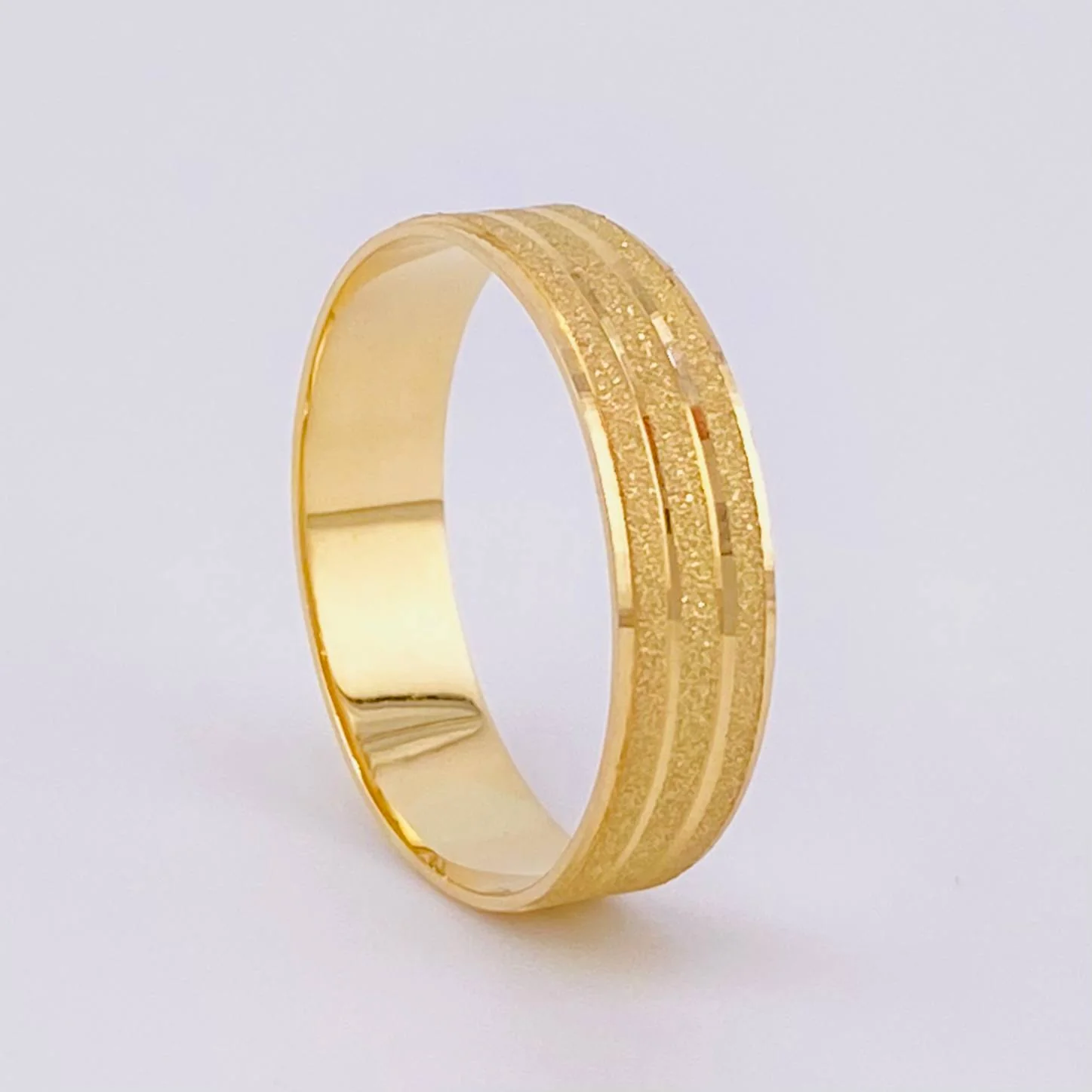 Anillo Argolla triple linea 3.2g / T6 1/4 Oro Amarillo 18K - Image 2