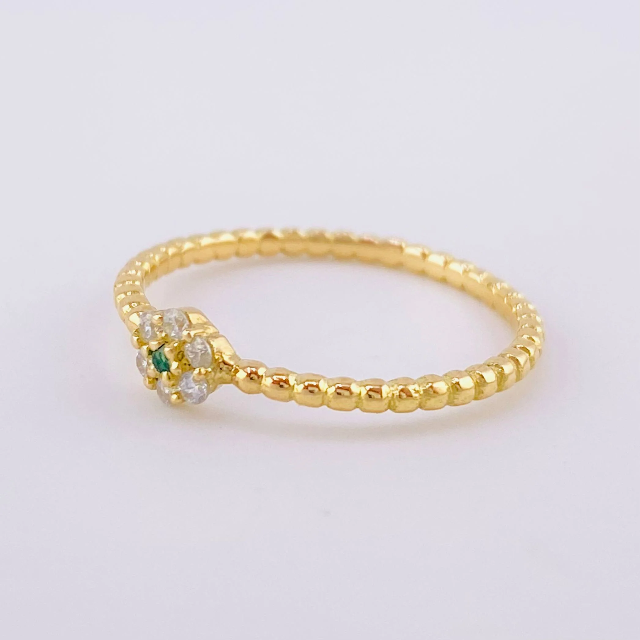 Anillo Burbuja Flor 1.45g / T6 Oro Amarillo 18K - Image 2