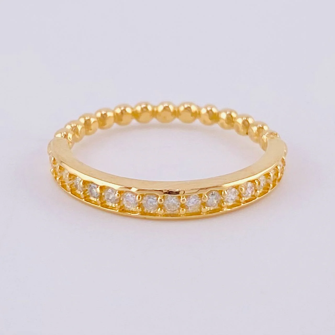 Anillo Burbujas Carril 1.8gr / T4 3/4 / Oro Amarillo 18K