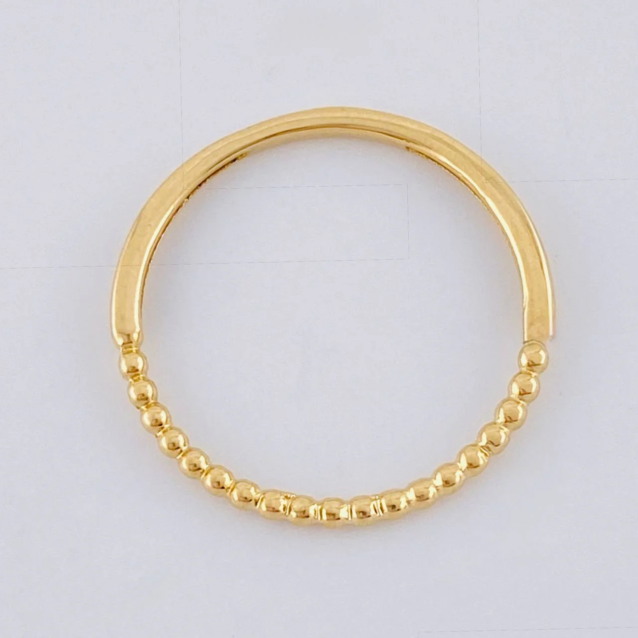 Anillo Burbujas Parciales 1.1 g / T6 3/4 Oro Amarillo 18K - Image 3