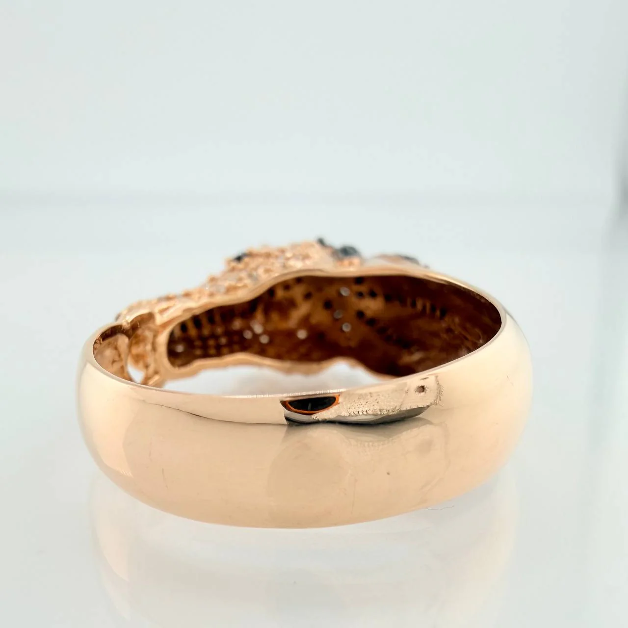 Anillo Caballo 6.75gr / T10 1/4 / Dos Oros Negro Rosa 18K % - Image 5