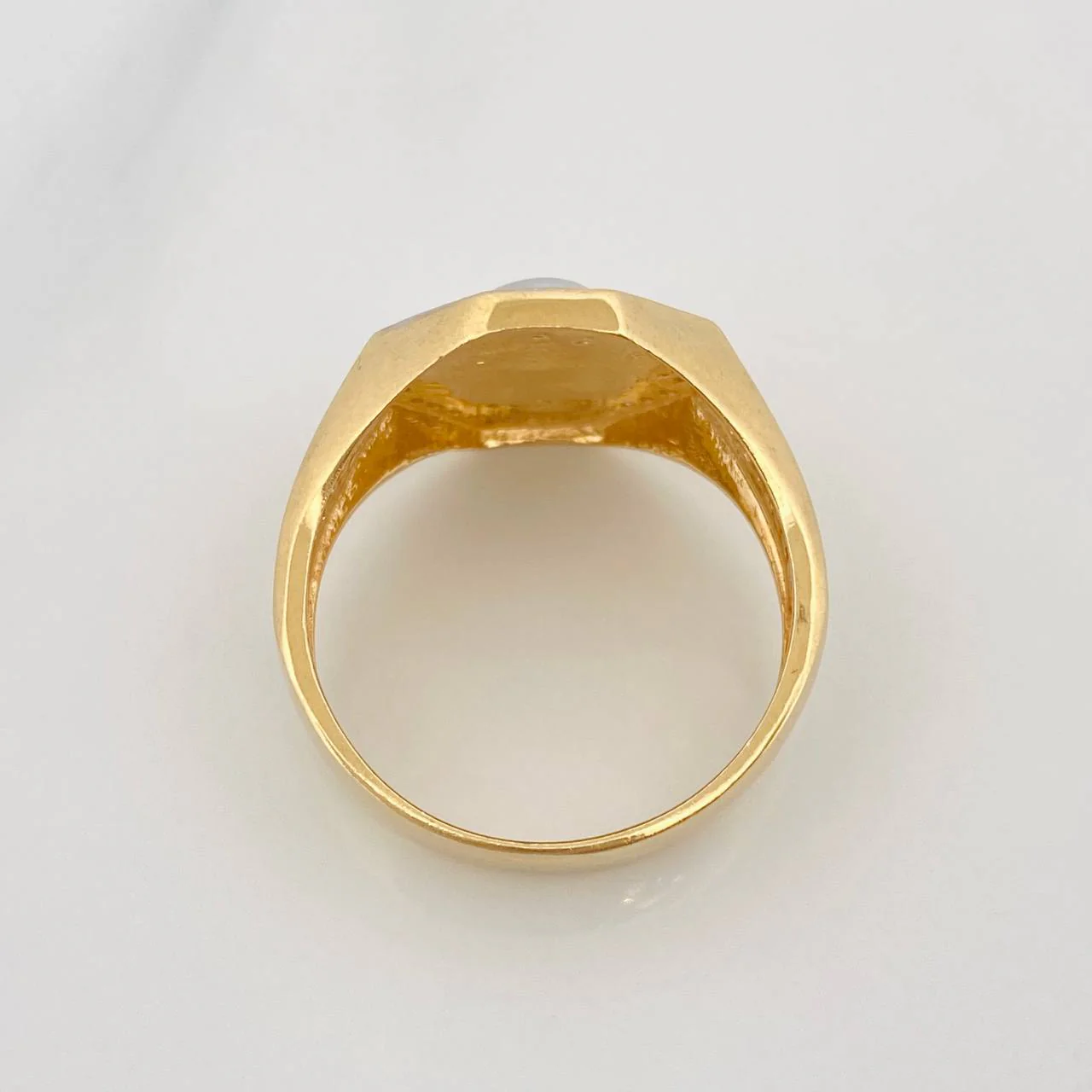 Anillo Calavera 7.9g / T10 3/4 Dos Oros Amarillo Blanco 18K - Image 4