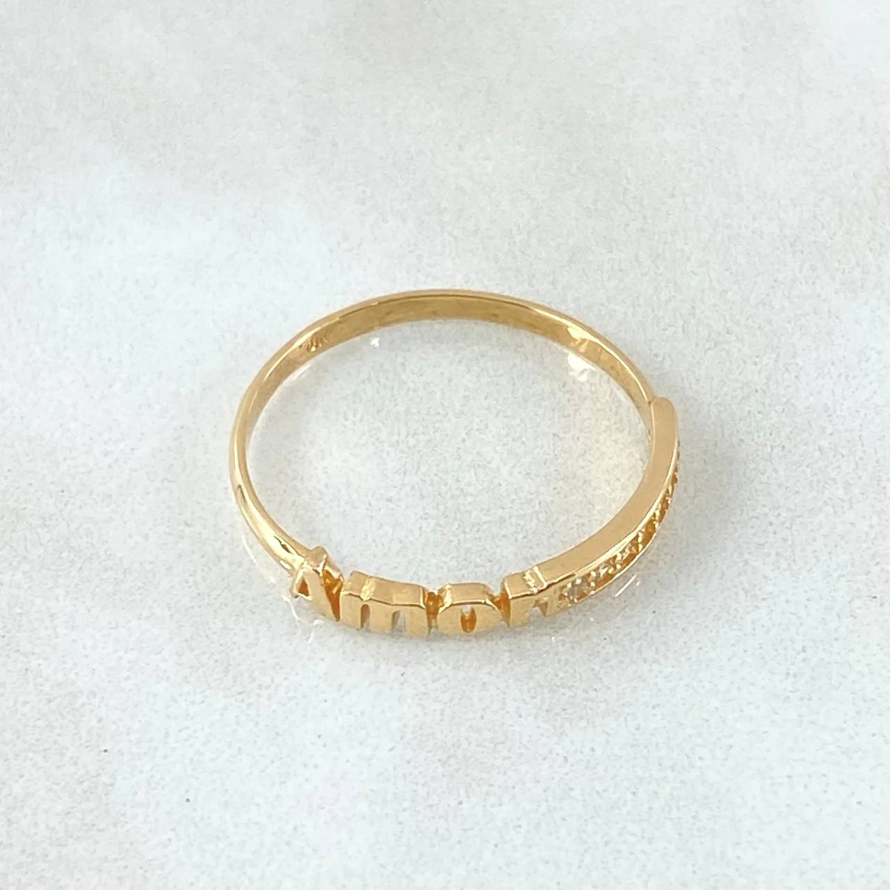Anillo Carril Amor 1.45gr / T6 3/4 / Oro Amarillo 18K - Image 3
