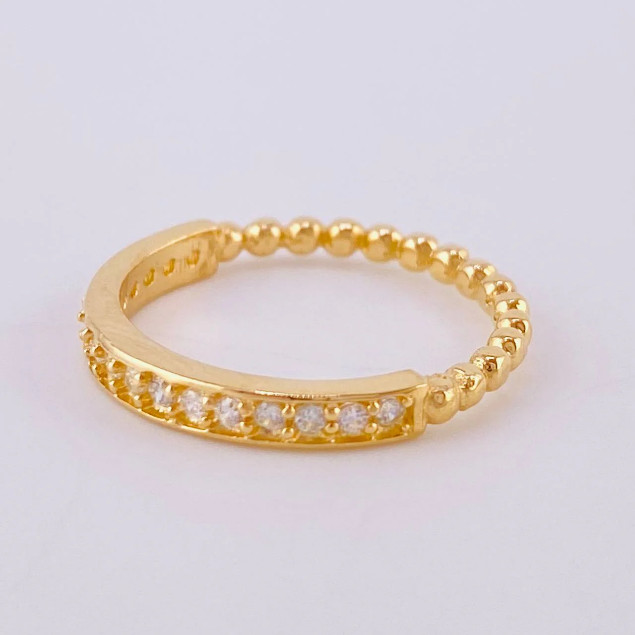 Anillo Carril Burbujas 1.95 g / T4 1/2 Oro Amarillo 18K - Image 2
