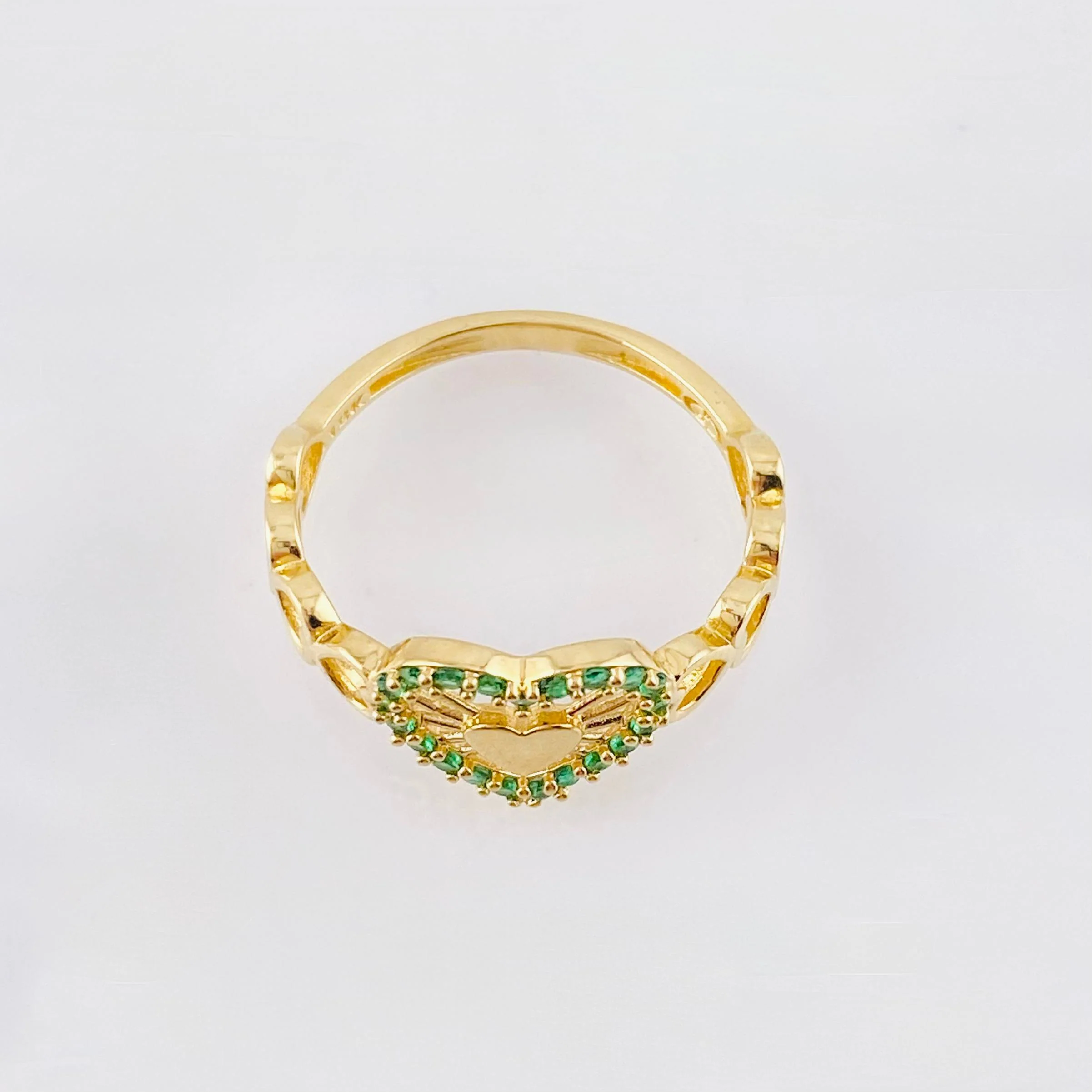 Anillo Carril Corazones 2.35gr / T7 / Oro Amarillo 18K * - Image 3