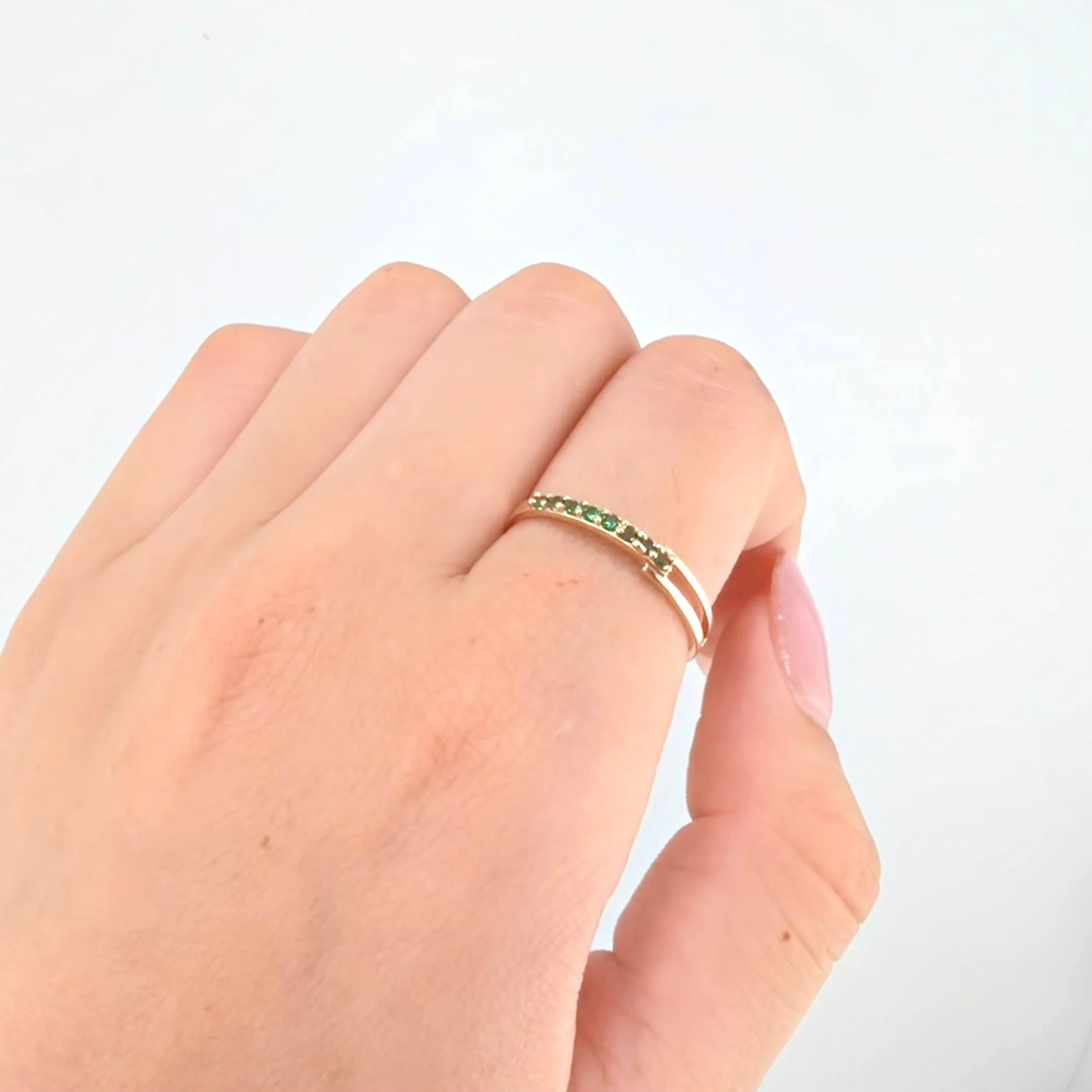 Anillo Carril Hueco 1.1gr / T8 / Oro Amarillo 18K * - Image 4