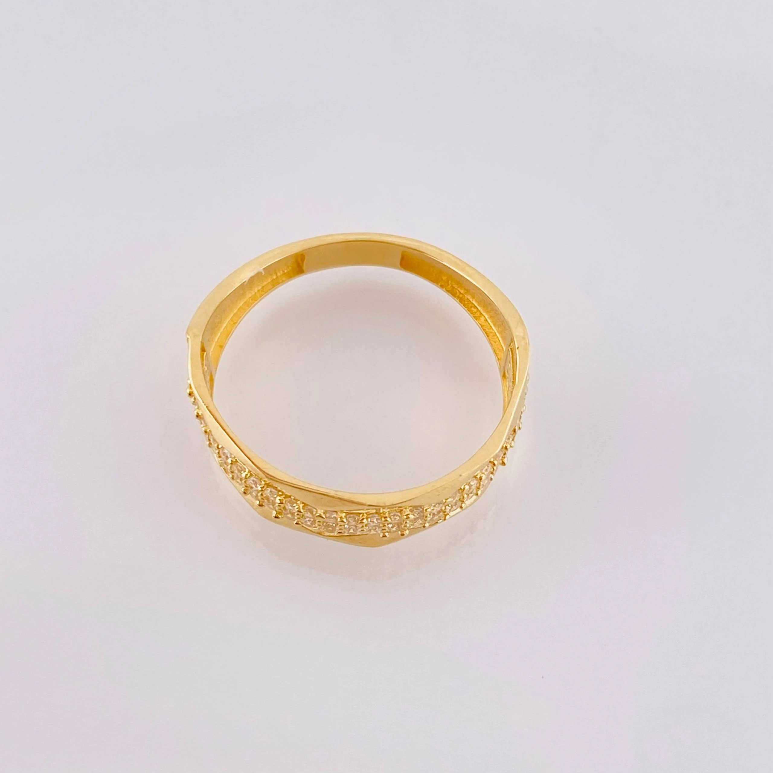 Anillo Carril Ondas Paralelas 2.45gr / T7 1/4 / Oro Amarillo 18K * - Image 3