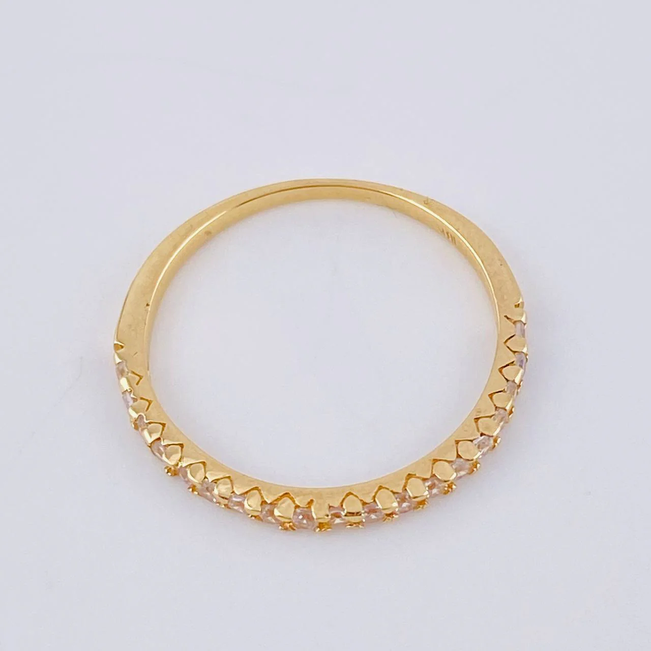 Anillo Carril Tupido 1.35 g / T7 1/2 Oro Amarillo 18K - Image 3