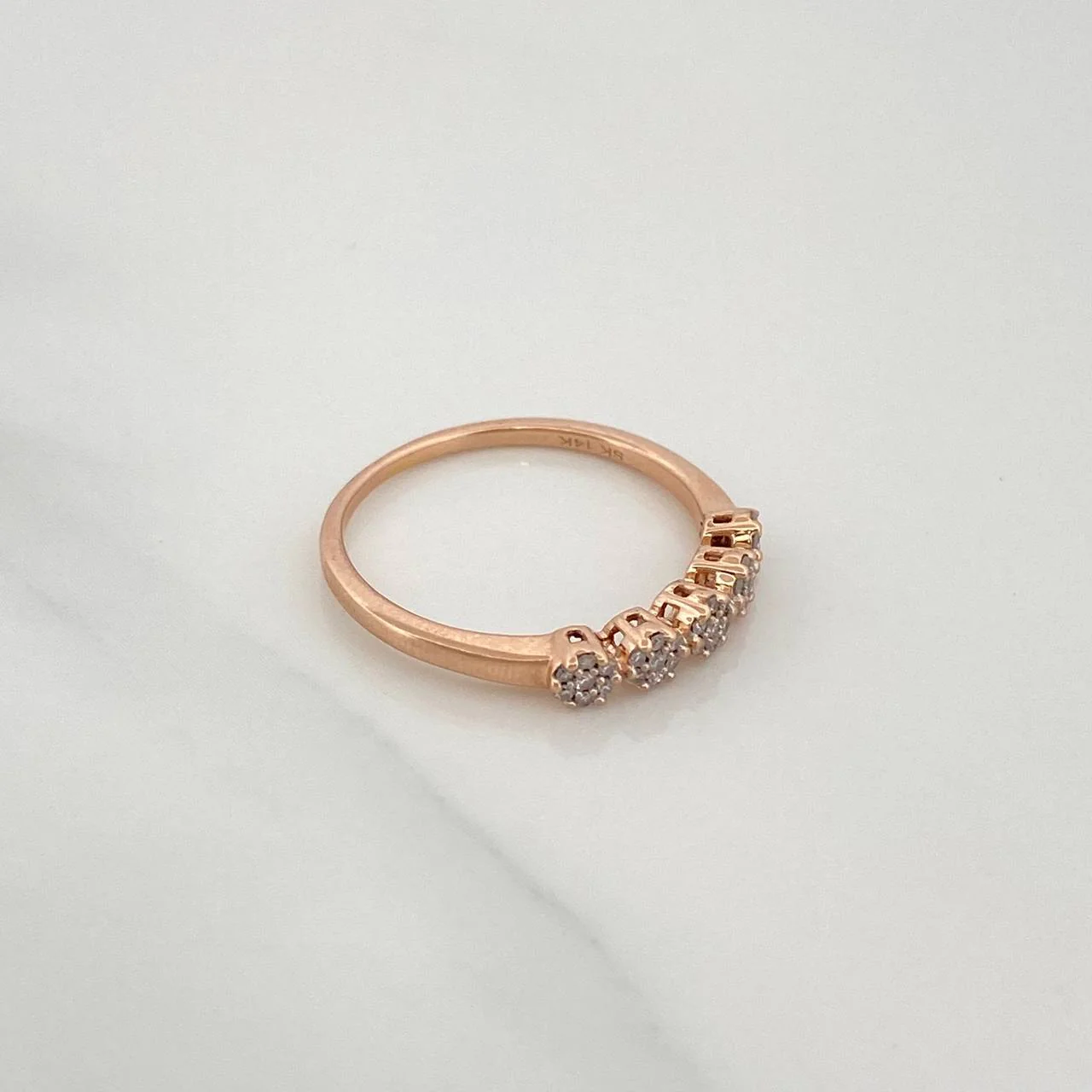 Anillo Churumbela Flores 1.7gr / T6 1/4 / 2cm / Oro Amarillo 18K $ - Image 2