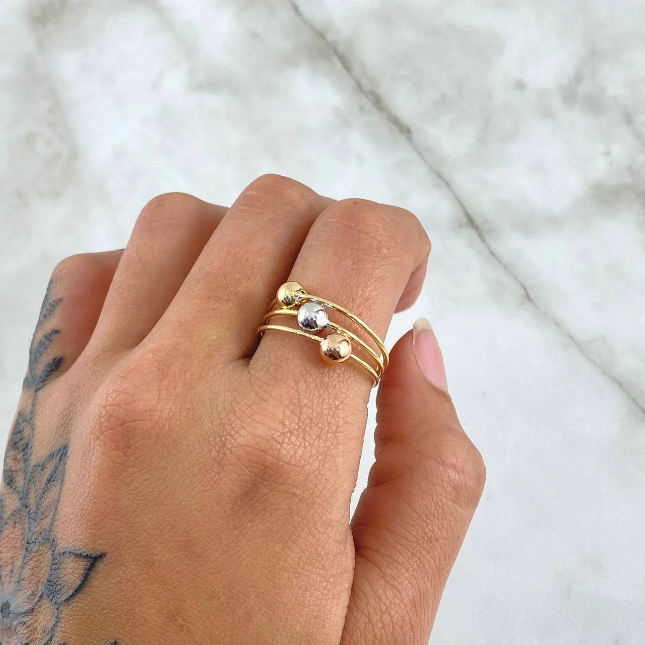 Anillo Cinturon de Orion 1.9gr / T6 1/2 / Tres Oros 18K - Image 4