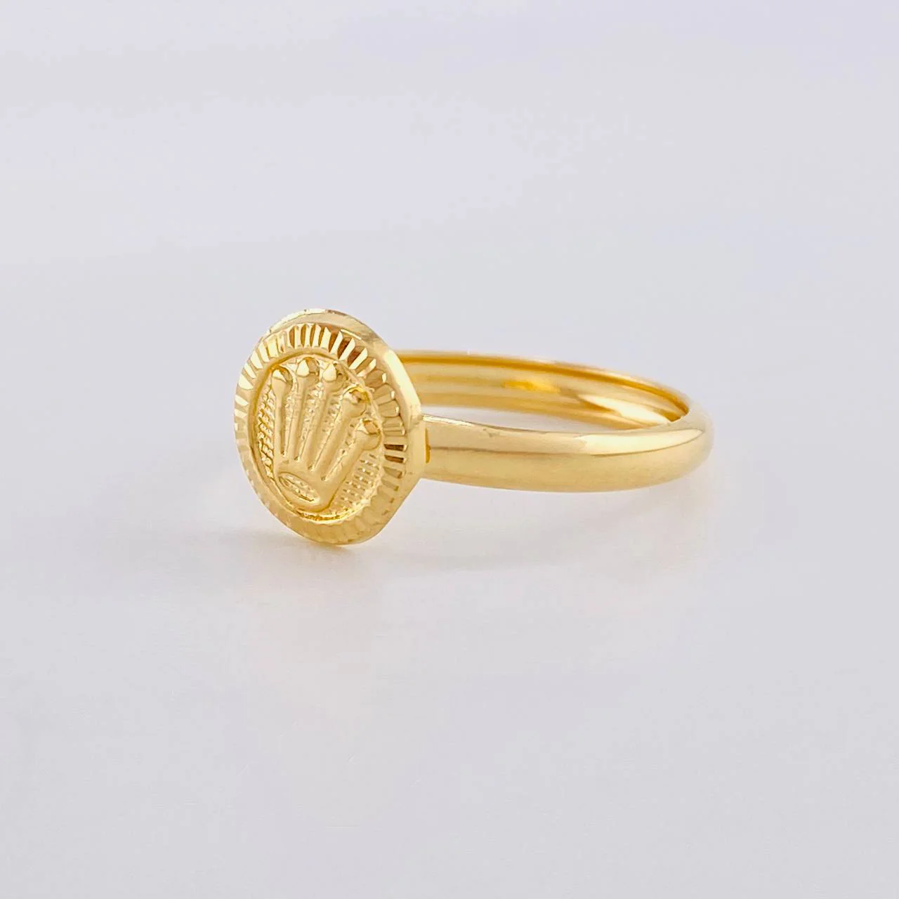 Anillo Circular Corona Diamantada 1.1g / T8 1/4 Oro Amarillo 18K - Image 2