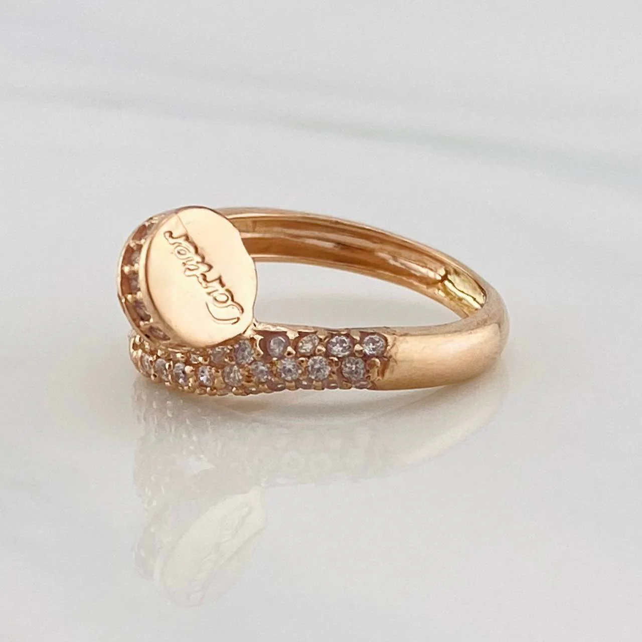 Anillo Clavo 4.55g / T6 1/2 Oro Rosa 18K - Image 3