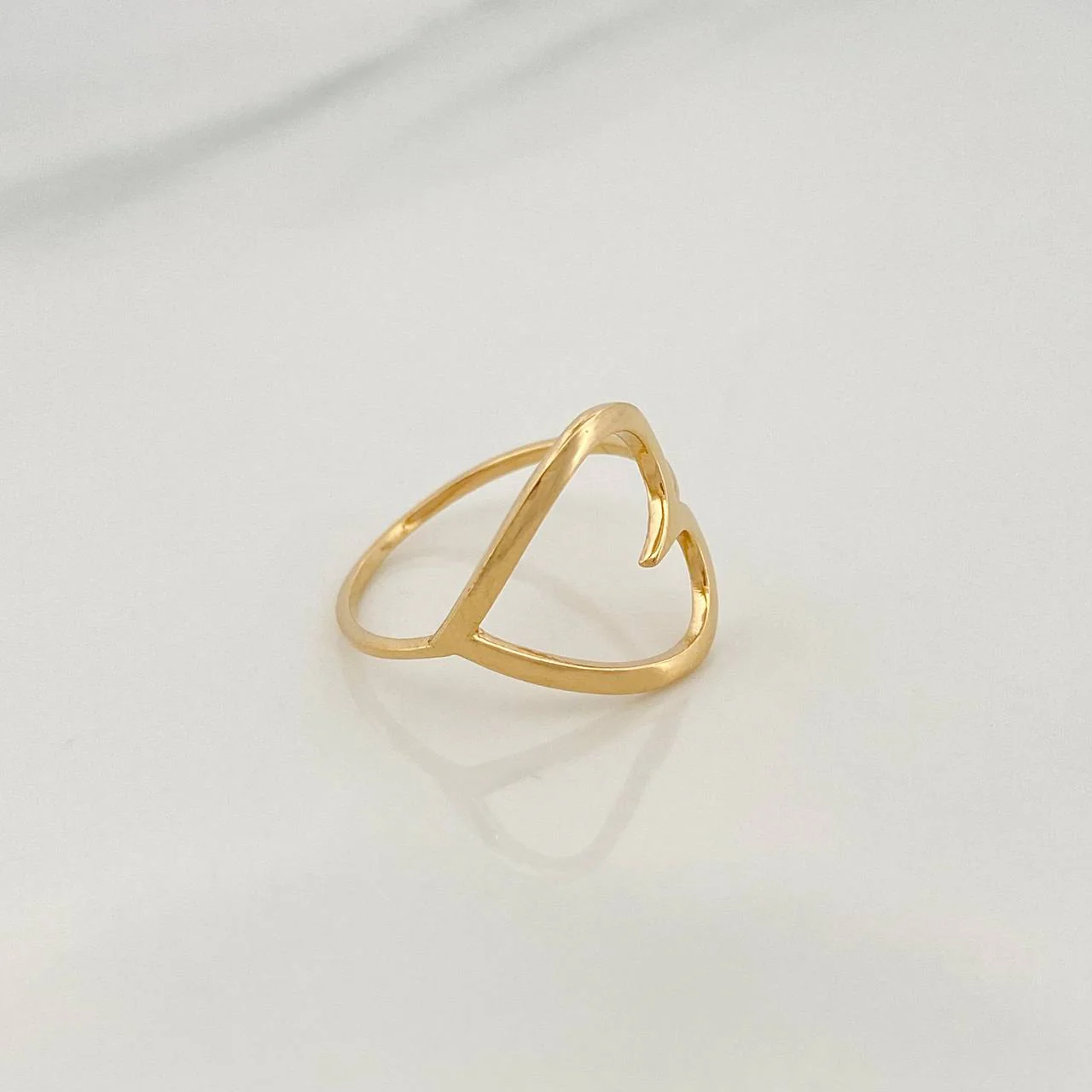 Anillo Corazon 1.4 g / T5 Oro Amarillo 18K - Image 2