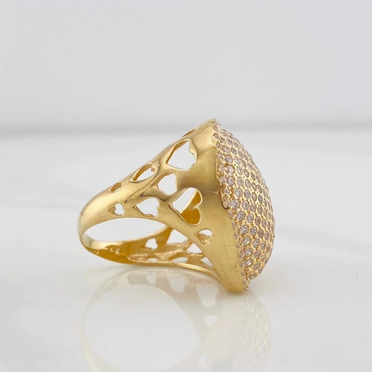 Anillo Corazon 12.05g / T8 1/2 Oro Amarillo 18K - Image 2