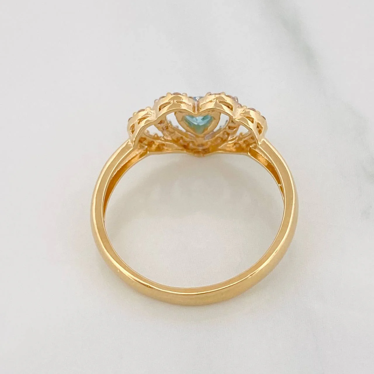 Anillo Corazon 2.25g / T5 3/4 Oro Amarillo 18K - Image 4
