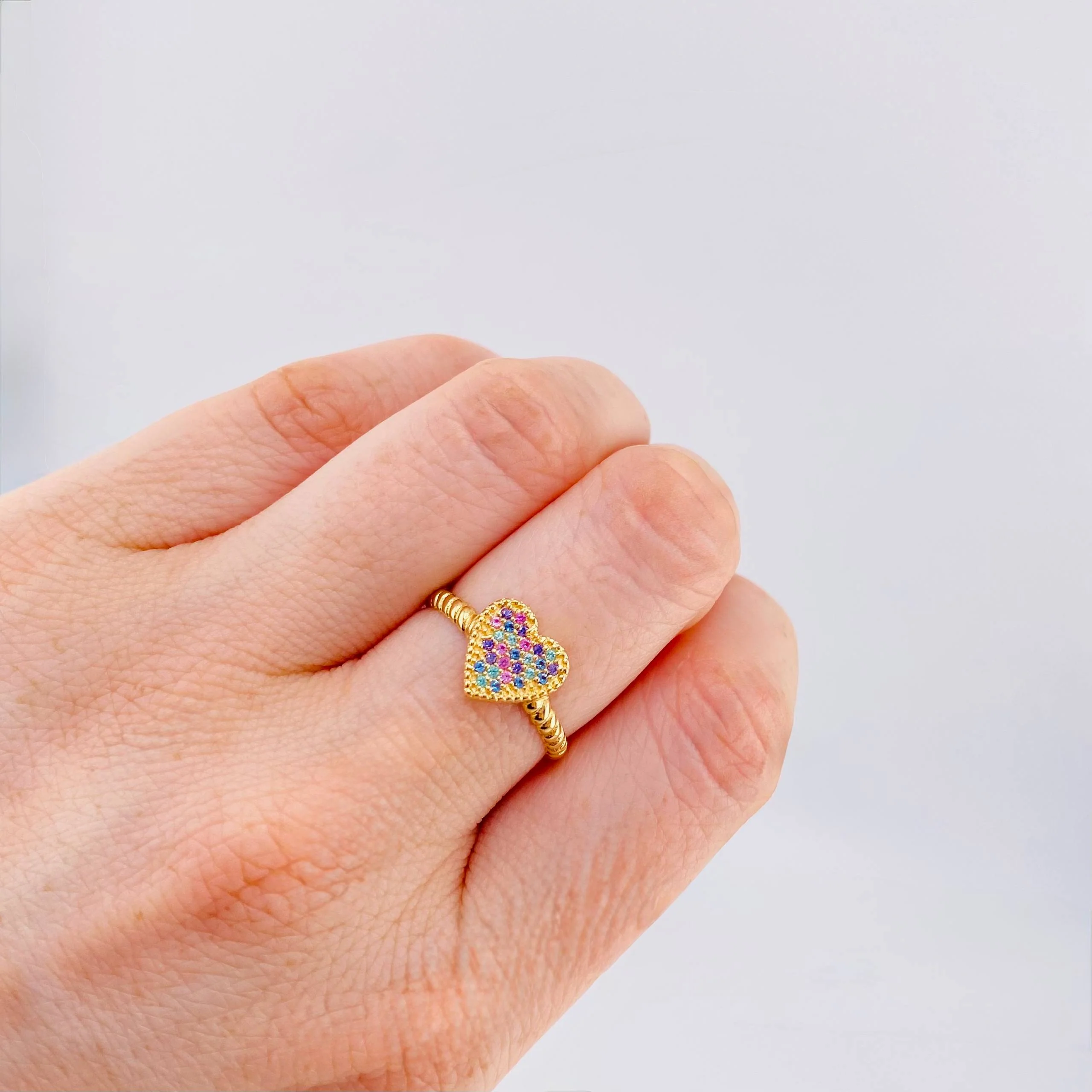 Anillo Corazon 2.25gr / T7 1/2 / Oro Amarillo 18K - Image 4