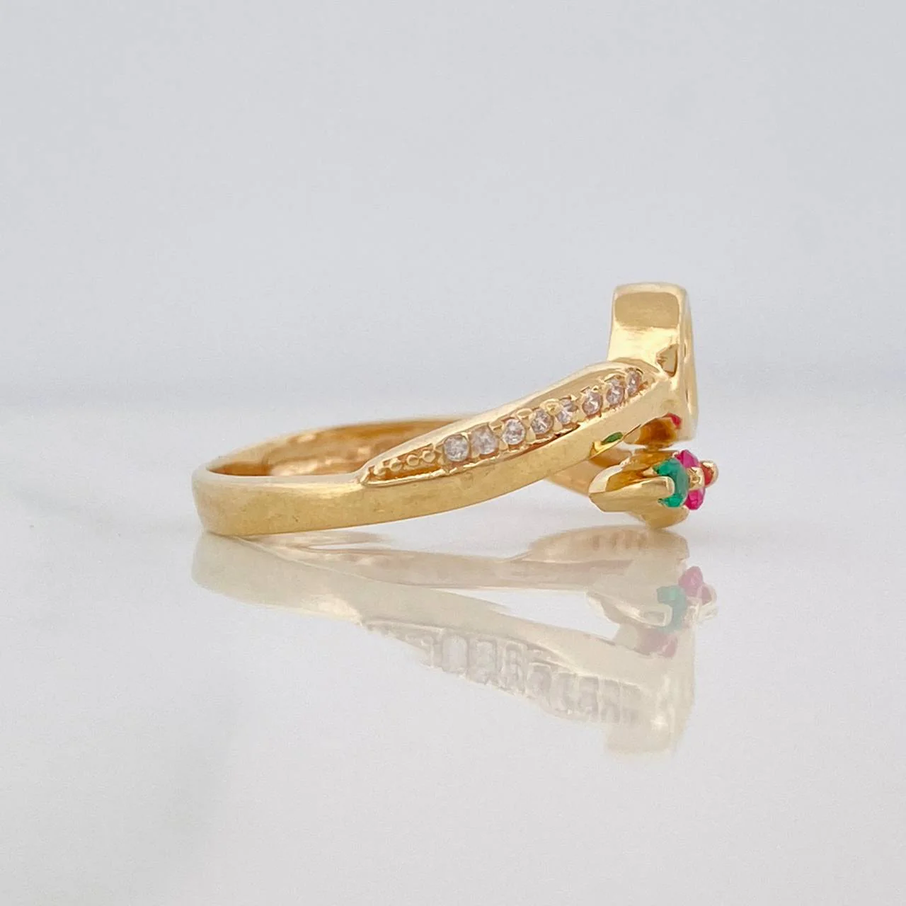 Anillo Corazon 2.45g / T7 Oro Amarillo 18K - Image 2