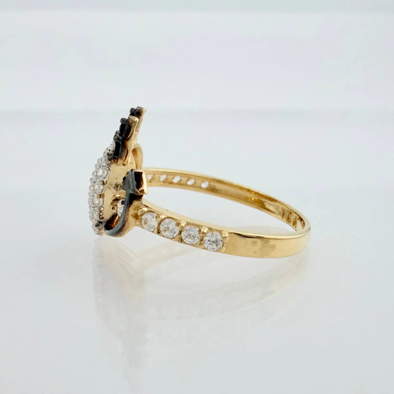 Anillo Corazon Devil 2.55gr / T6 / Tres Oros 18K - Image 3