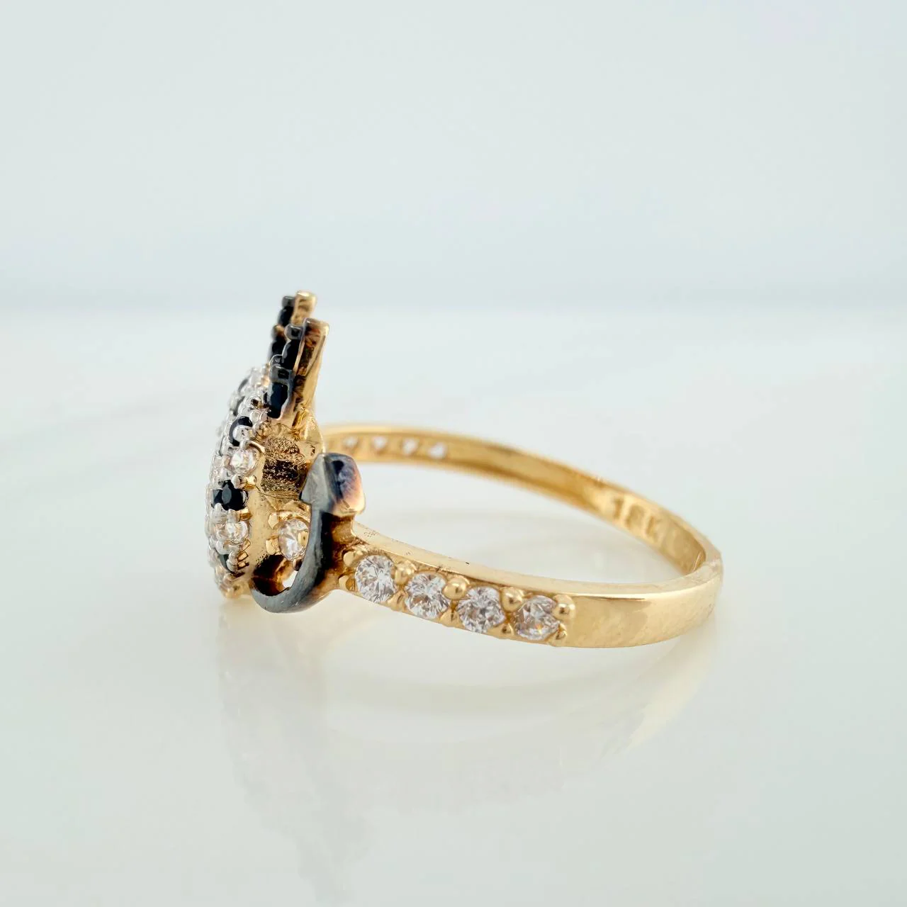 Anillo Corazon Devil 2.65gr / T6 3/4 / Tres Oros 18K & - Image 2