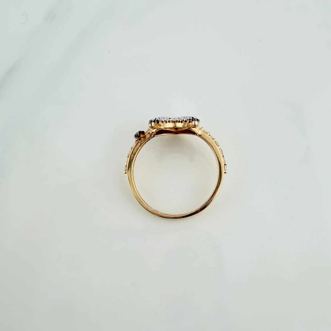 Anillo Corazon Devil 2.65gr / T6 3/4 / Tres Oros 18K & - Image 4