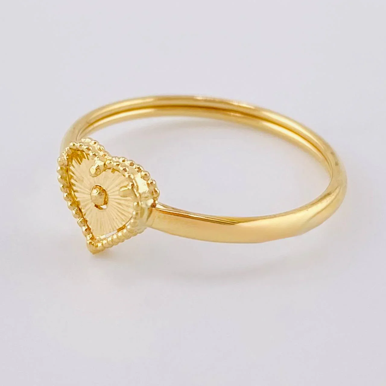 Anillo Corazón Diamantado 1.05 g / T7 3/4 Oro Amarillo 18K - Image 4