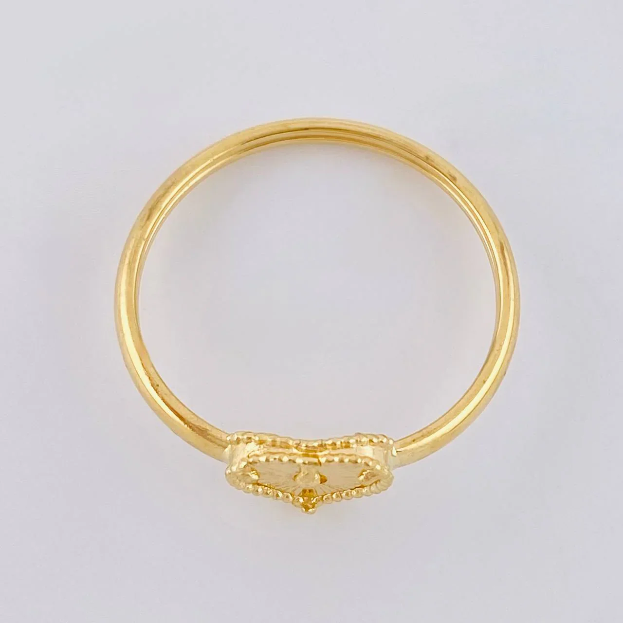 Anillo Corazón Diamantado 1 g / T7 1/4 Oro Amarillo 18K - Image 3