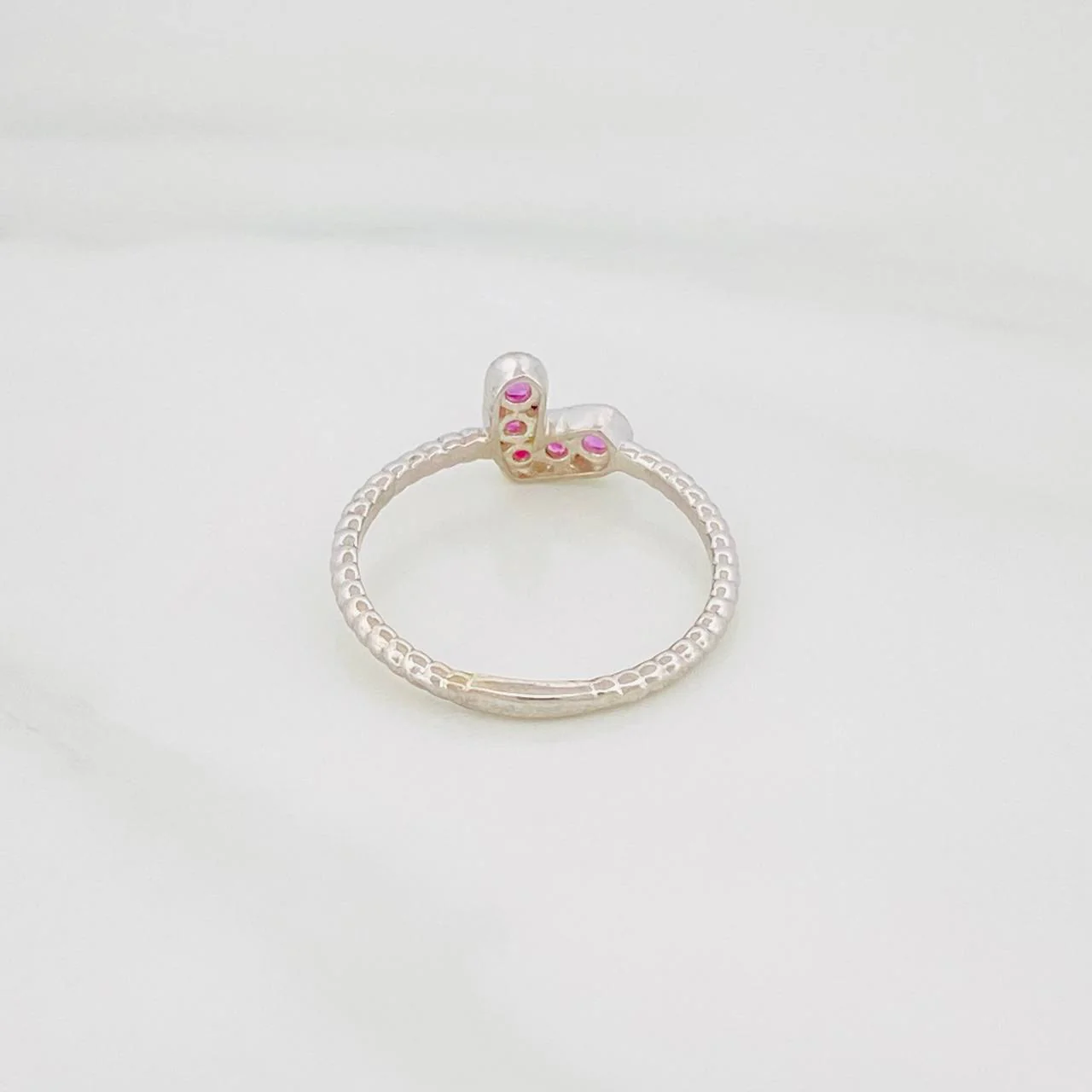 Anillo Corazon Rubies 20Pts 1.4 g / T6 1/2 Plata 925 - Image 3