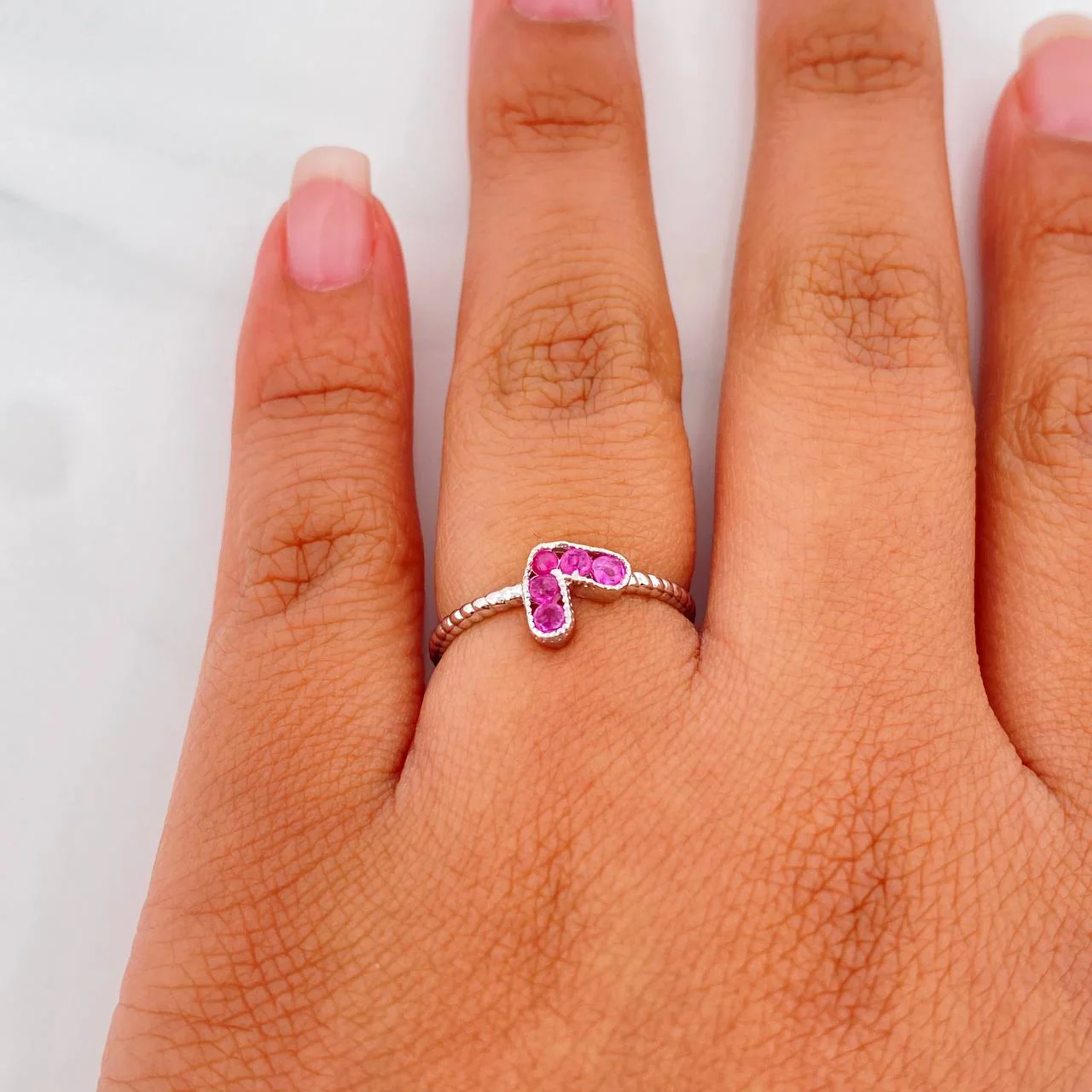 Anillo Corazon Rubies 20Pts 1.4 g / T6 1/2 Plata 925 - Image 4
