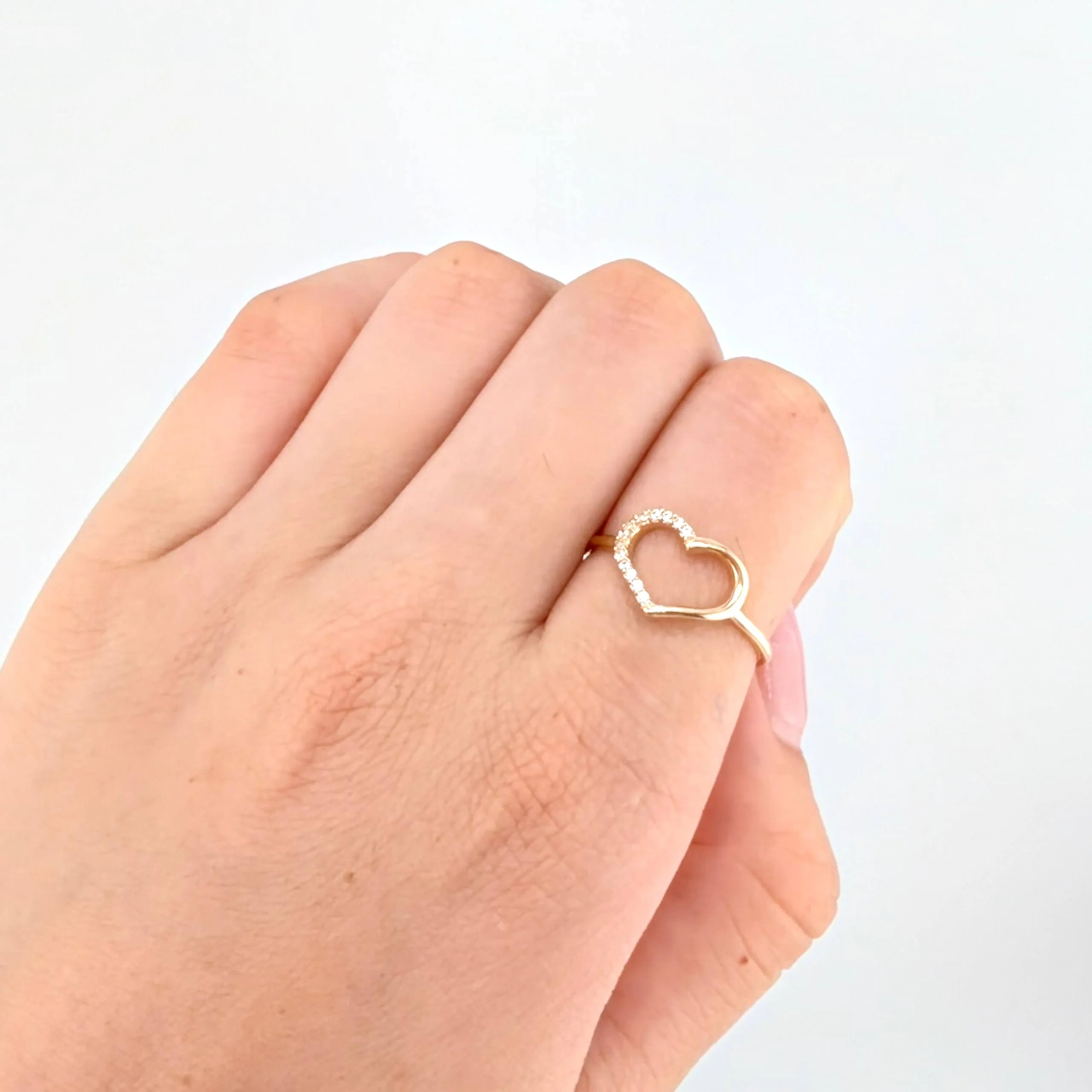 Anillo Corazon Silueta 1.5gr / T8 / Oro Amarillo 18K - Image 4