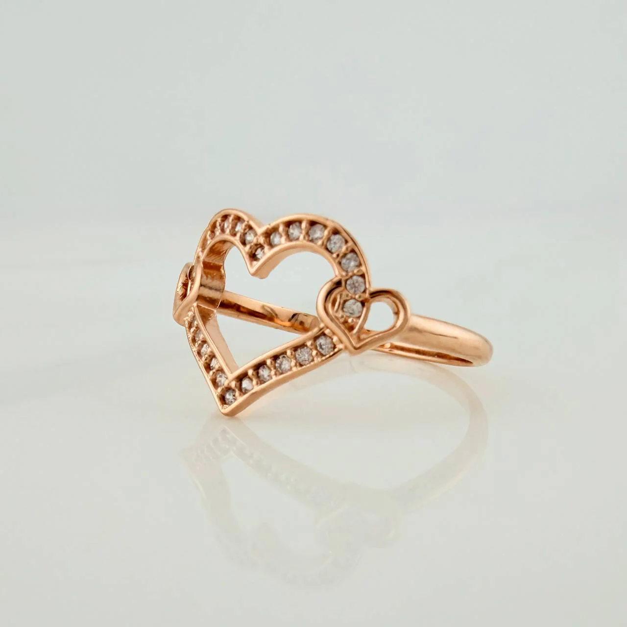 Anillo Corazon Silueta 2.25gr / T7 / Oro Rosa 18K % - Image 2