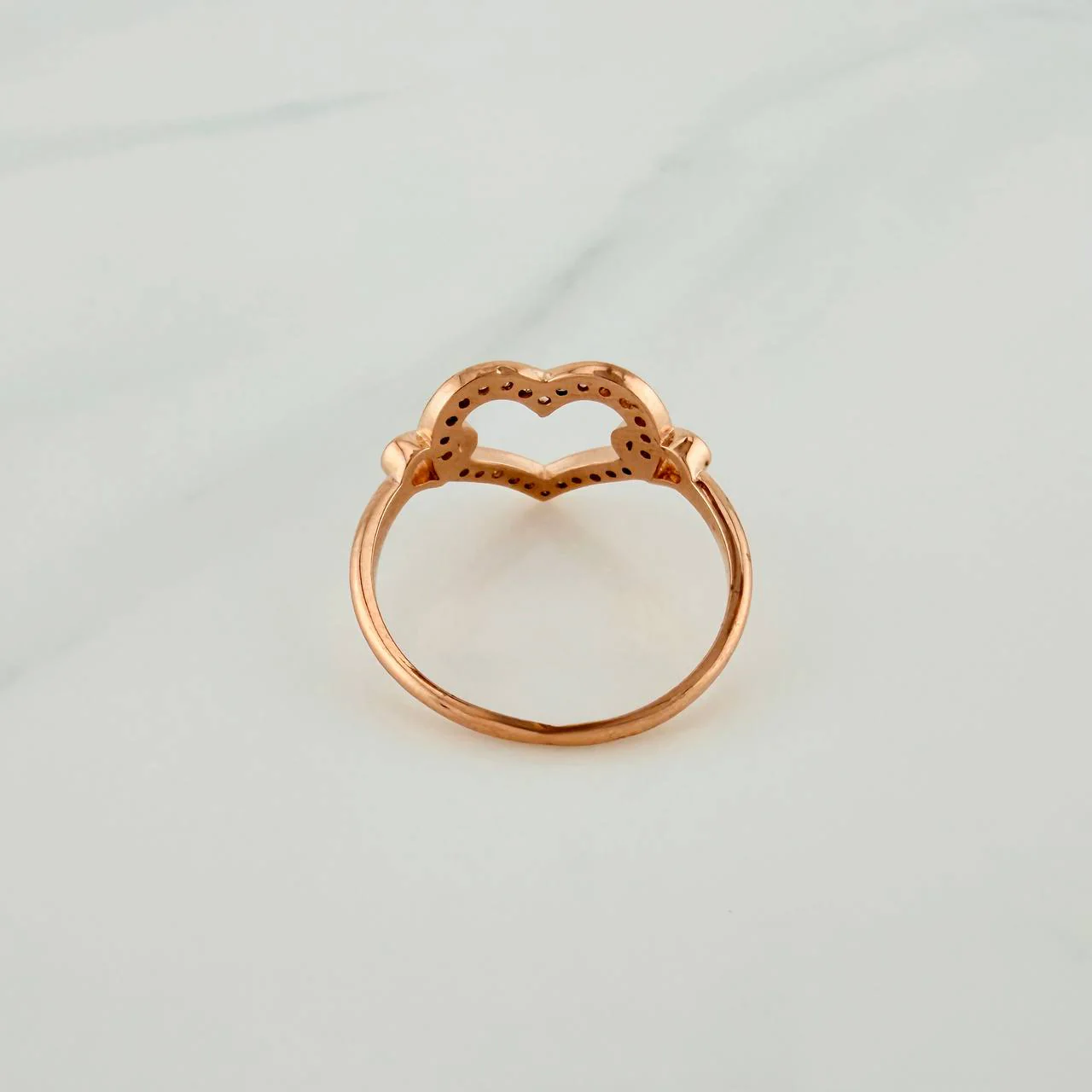 Anillo Corazon Silueta 2.25gr / T7 / Oro Rosa 18K % - Image 3
