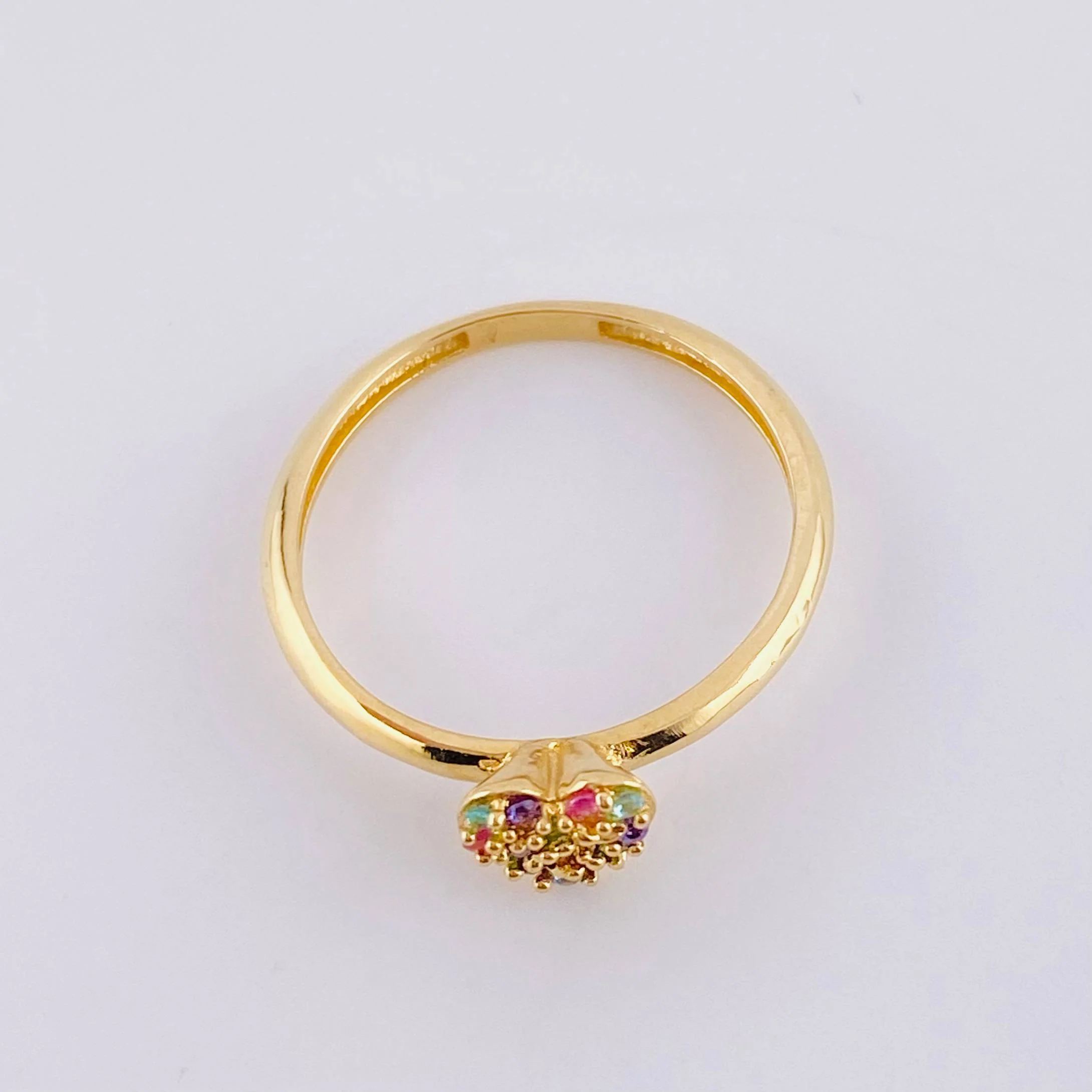 Anillo Corazon Tupido 1.45 g / T4 3/4 Oro Amarillo 18K - Image 3