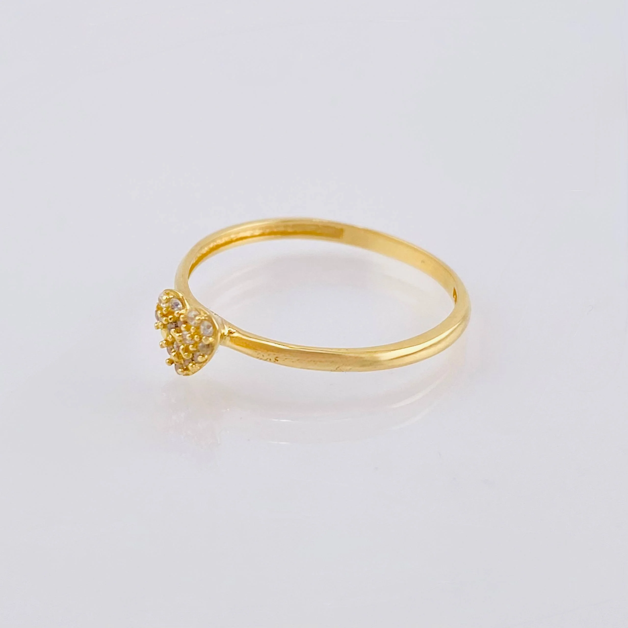 Anillo Corazon Tupido 1.45gr / T8 1/2 / Oro Amarillo 18K - Image 2