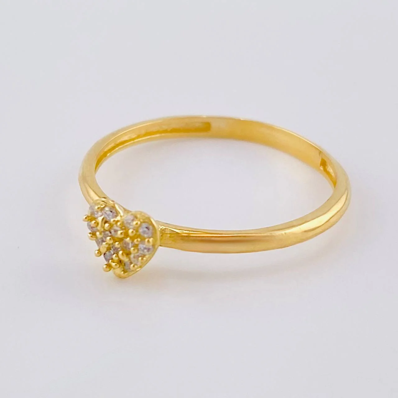 Anillo Corazon Tupido 1.6 g / T7 1/4 Oro Amarillo 18K - Image 2