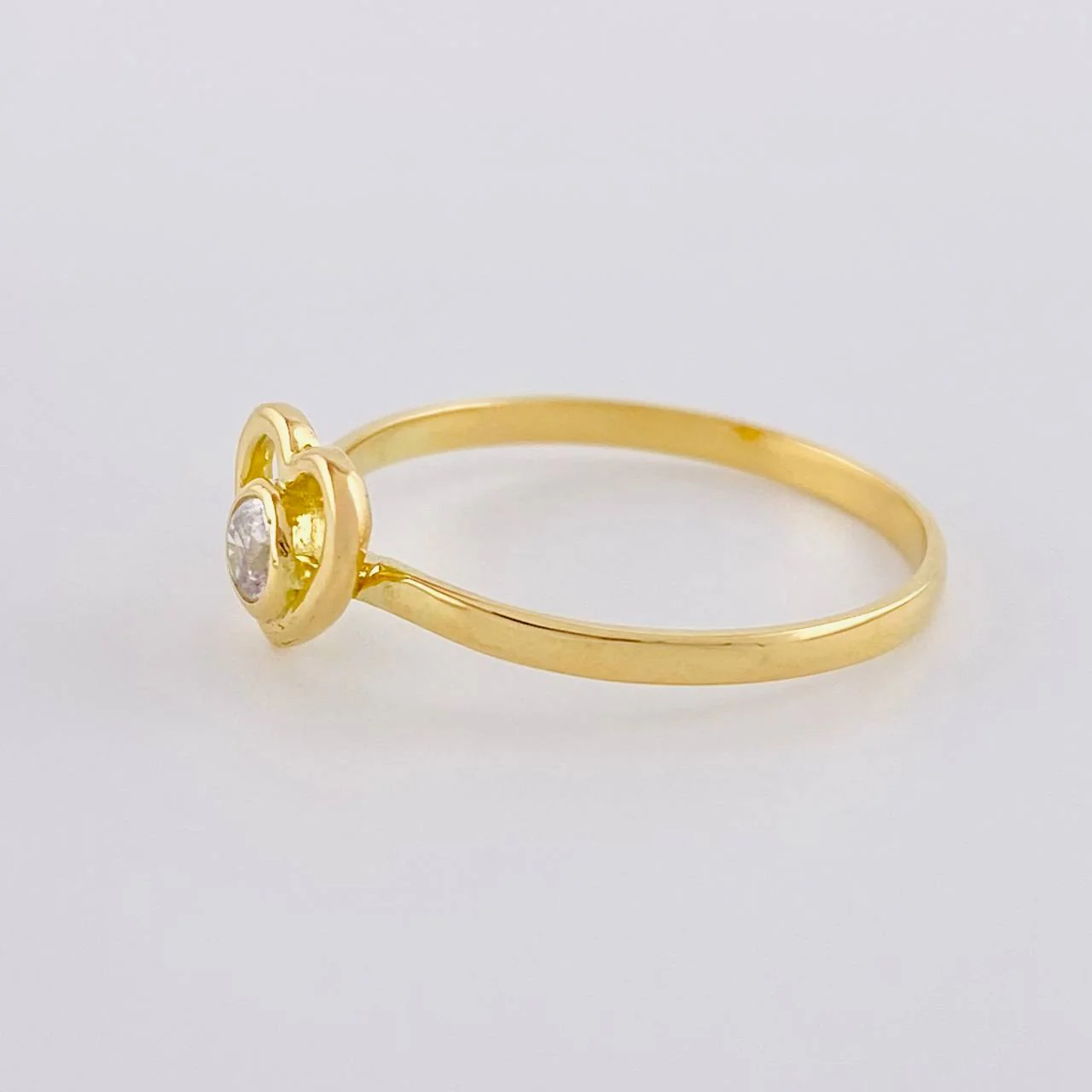 Anillo Corazon Vacio 1.35 g / T6 1/4 Oro Amarillo 18K - Image 2