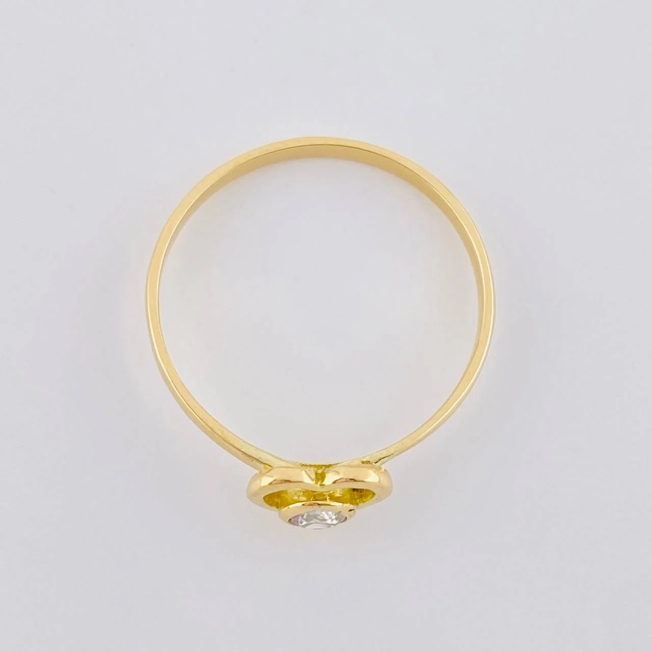 Anillo Corazon Vacio 1.4 g / T5 3/4 Oro Amarillo 18K - Image 3