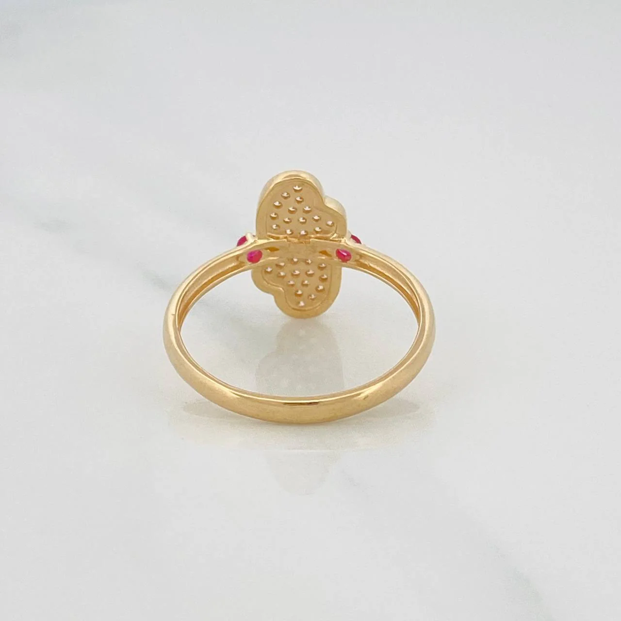 Anillo Corazones 2.65g / T7 1/4 Oro Amarillo 18K - Image 4